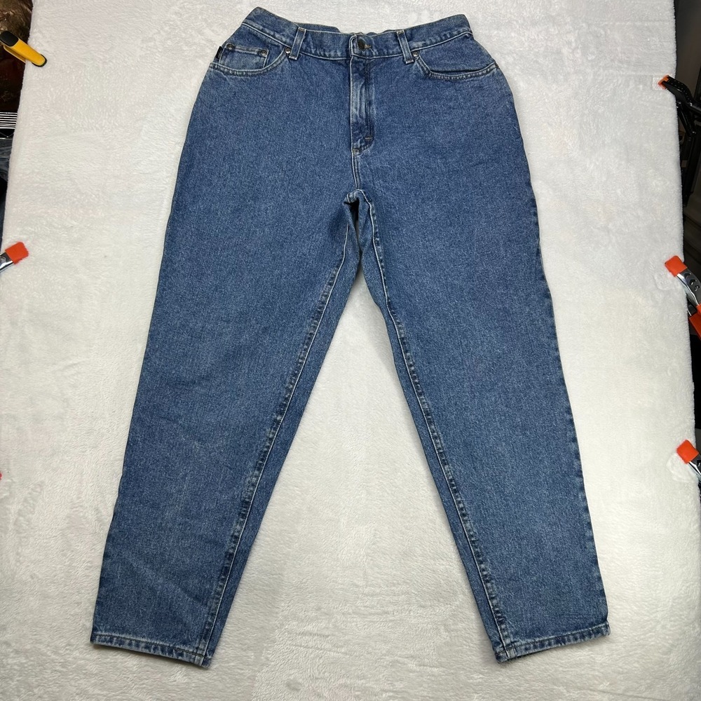 Chic Tapered Jeans Women's 16P Blue Cotton Denim Pockets‎ Zip Fly - 31X29.5